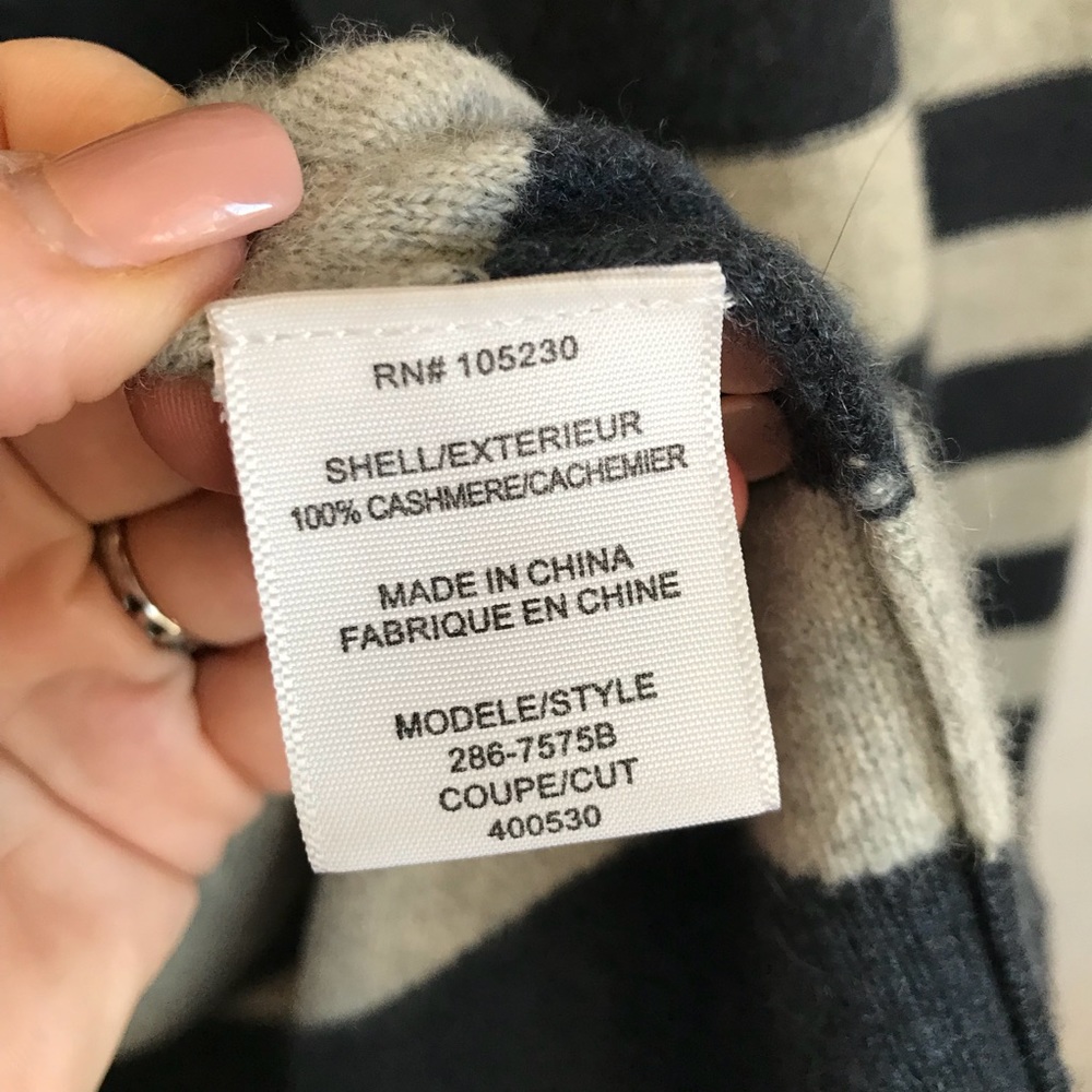 JOIE Cashmere Long Cardigan Striped - Picture 4 of 8